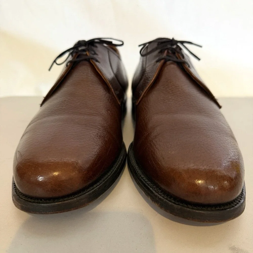 Weyenberg Massagic Mens Dress Shoes 8 Brown‎ Pebble Grain Leather Oxford USA